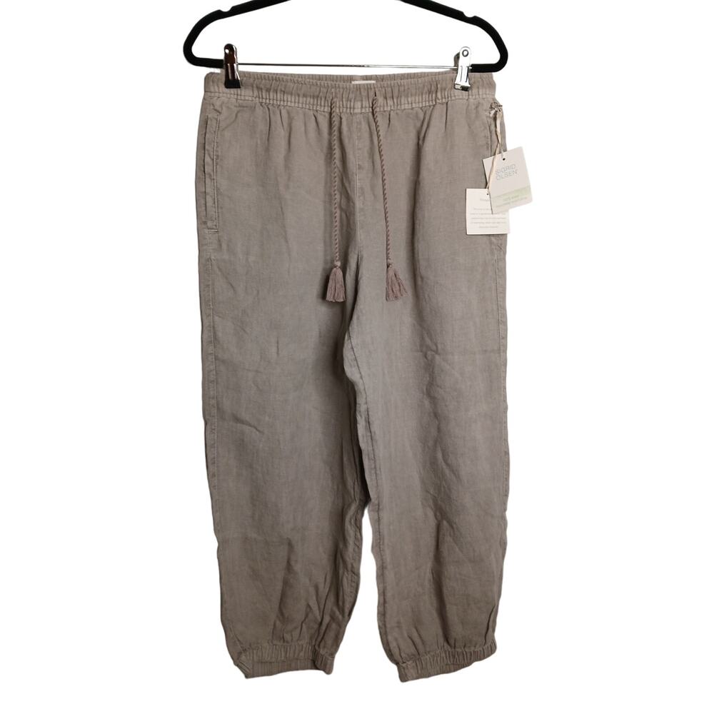 Sigrid Olsen 100% Linen Pants Elastic Drawstring … - image 1